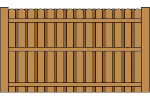 Board on Board Pine Fence