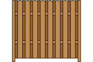 Pine Shadow Box Fence